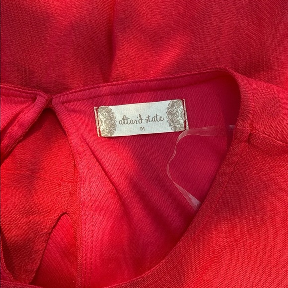 Altar’d State Red Ruffle Sleeve Dress size Medium - Picture 11 of 11